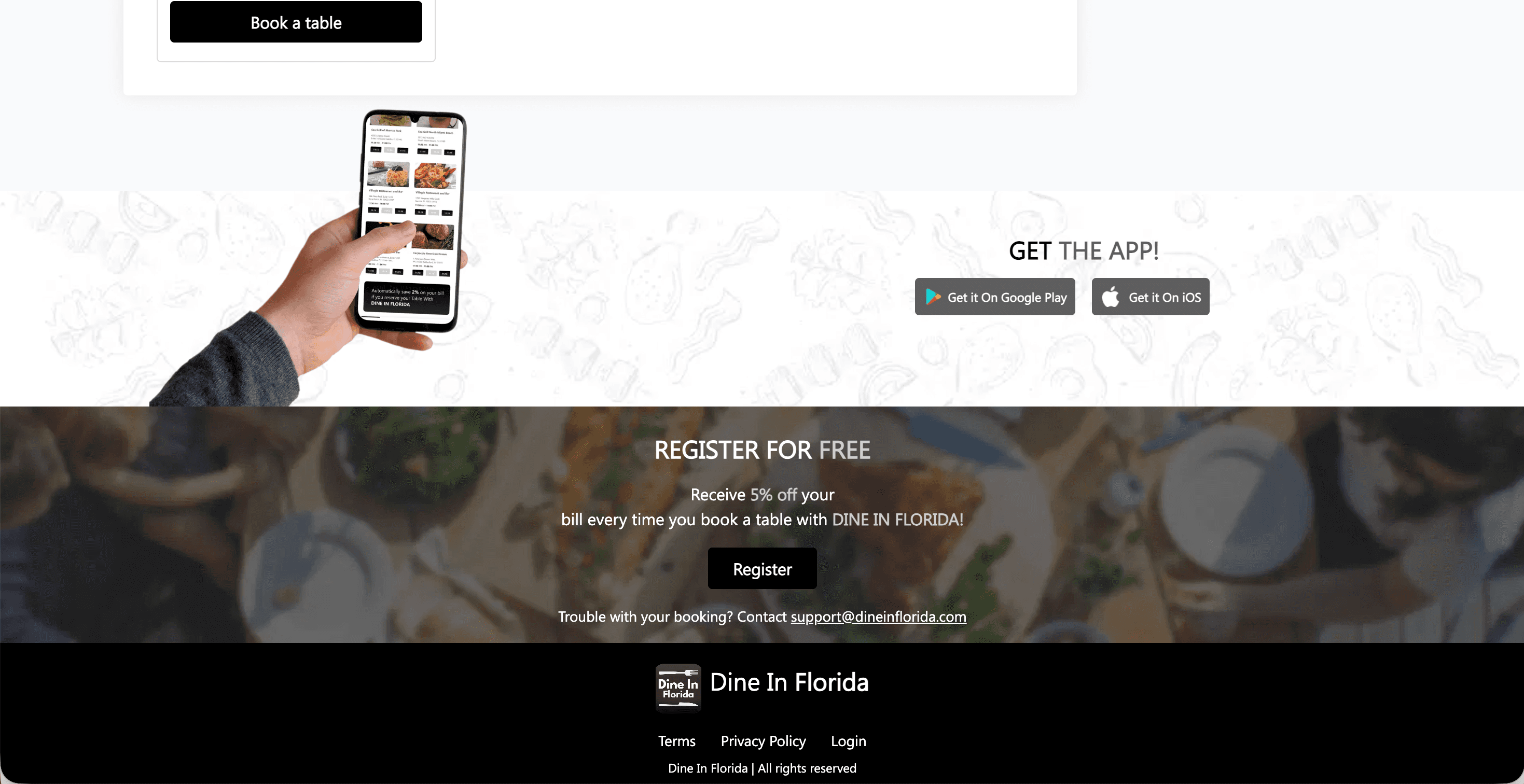 Dine In Florida (Web & App)